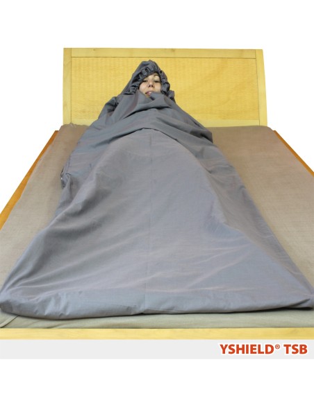 Sac de couchage anti-ondes HF en tissu Steel Gray