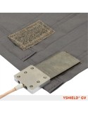 Parure de lit anti ondes en tissu Steel Gray, drap et housse de couette