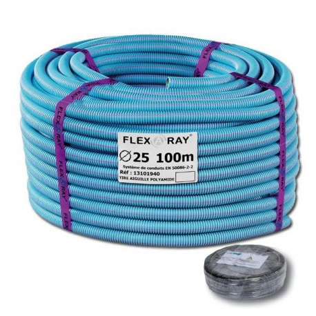 Gaine blindée FLEXARAY+ anti-rayonnement électrique diamètre 20mm (ICT20 + fil semi-conducteur)
