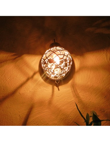 Appliques blindées type Spot boule tressée chromée G9