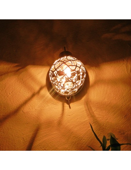 Appliques blindées type Spot boule tressée chromée G9