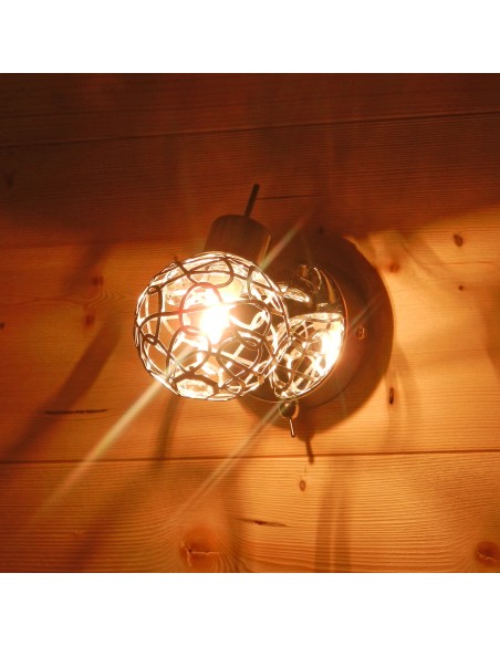 Appliques blindées type Spot boule tressée chromée G9