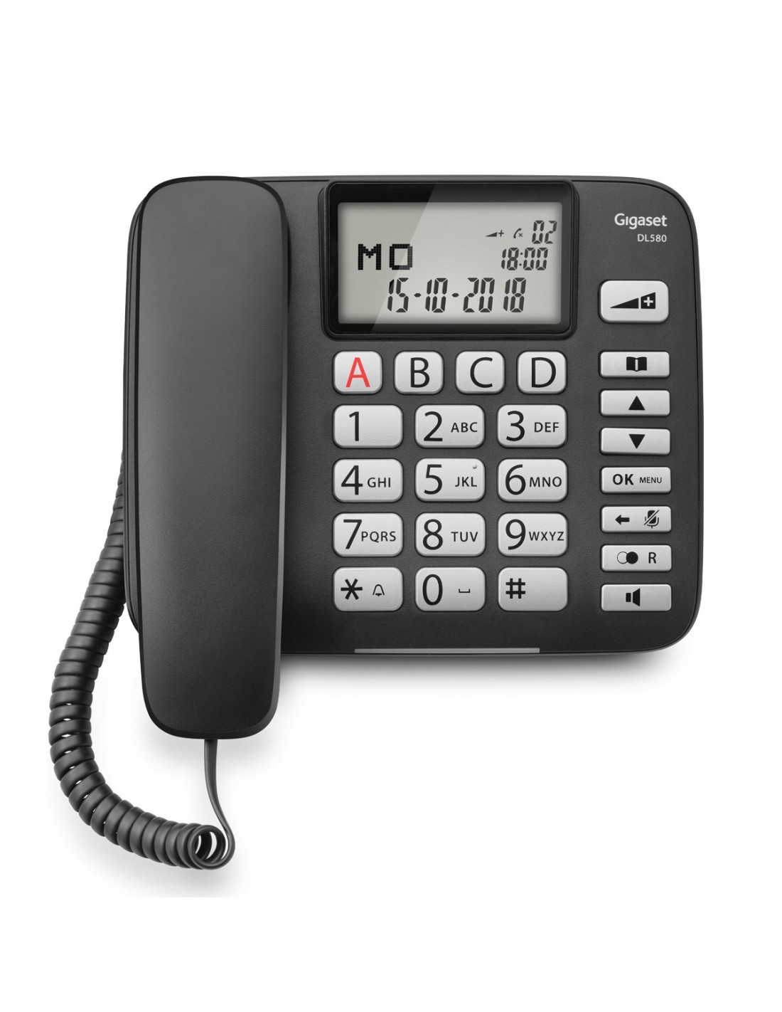Gigaset Téléphone Fixe Gigaset DL580 DL580W Blanc 