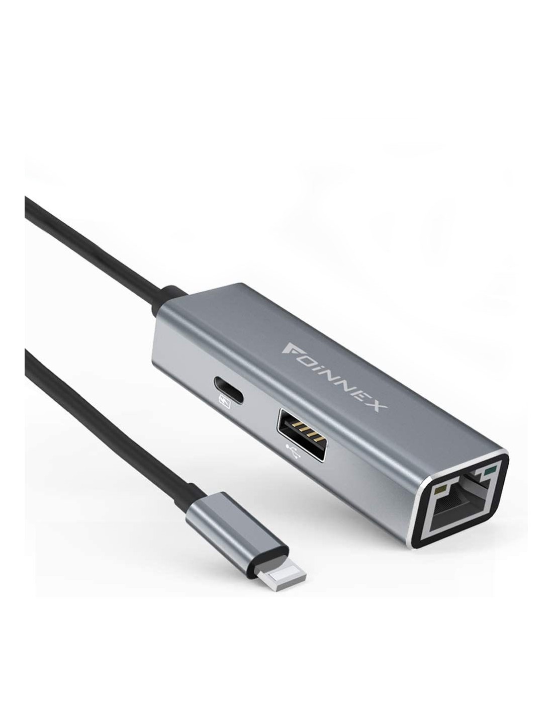 Adaptateur Lightning vers Ethernet RJ45 avec charge pour iPhone