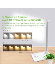Lampe de bureau LED rechargeable USB 2