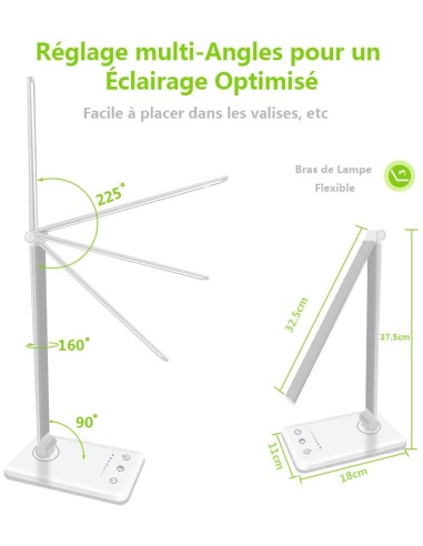 Lampe de bureau LED rechargeable USB
