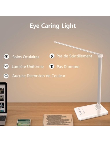 Lampe de bureau LED rechargeable USB