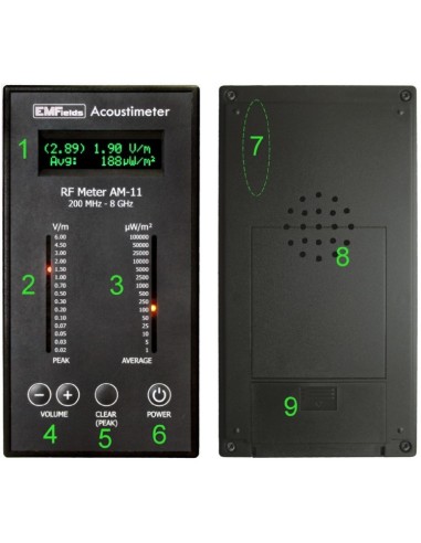 Acoustimeter AM-11 EMFields - Mesureur hautes fréquences large bande (200 Mhz à 8 GHz)