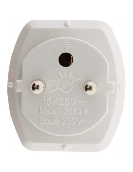 Pack prise avec interrupteur bipolaire type F Schuko + adaptateur prise française