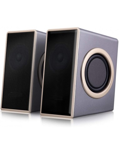 Enceintes filaires stéréo anti-ondes pour ordinateur USB / Jack 3,5 mm