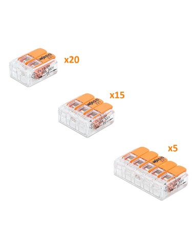 WAGO 221 40 bornes de connexion rapide universelles 2, 3 et 5 entrées