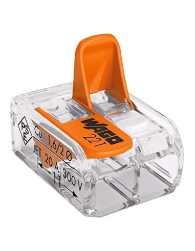 WAGO 221 40 bornes de connexion universelles 2, 3 et 5 entrées pour câbles et fils blindés