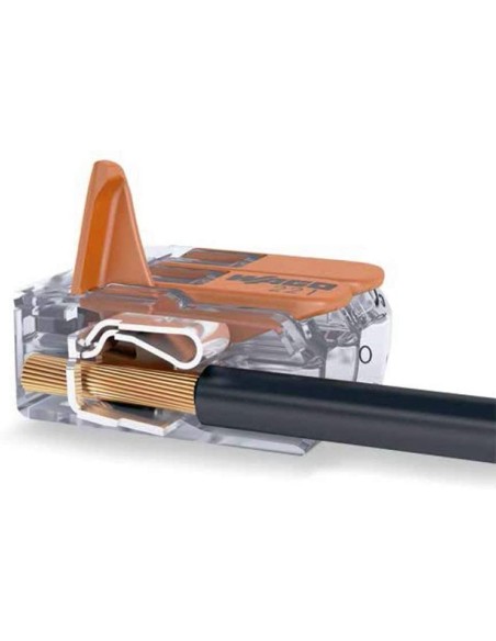 Mini bornes de connexion 3 entrées WAGO S221 pour fils souples et rigides blindés