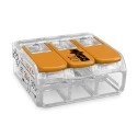 WAGO S221 : 50 mini bornes de connexion rapide 3 entrées pour fils souples et rigides blindés