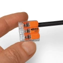 WAGO S221 : 50 mini bornes de connexion rapide 3 entrées pour fils souples et rigides blindés