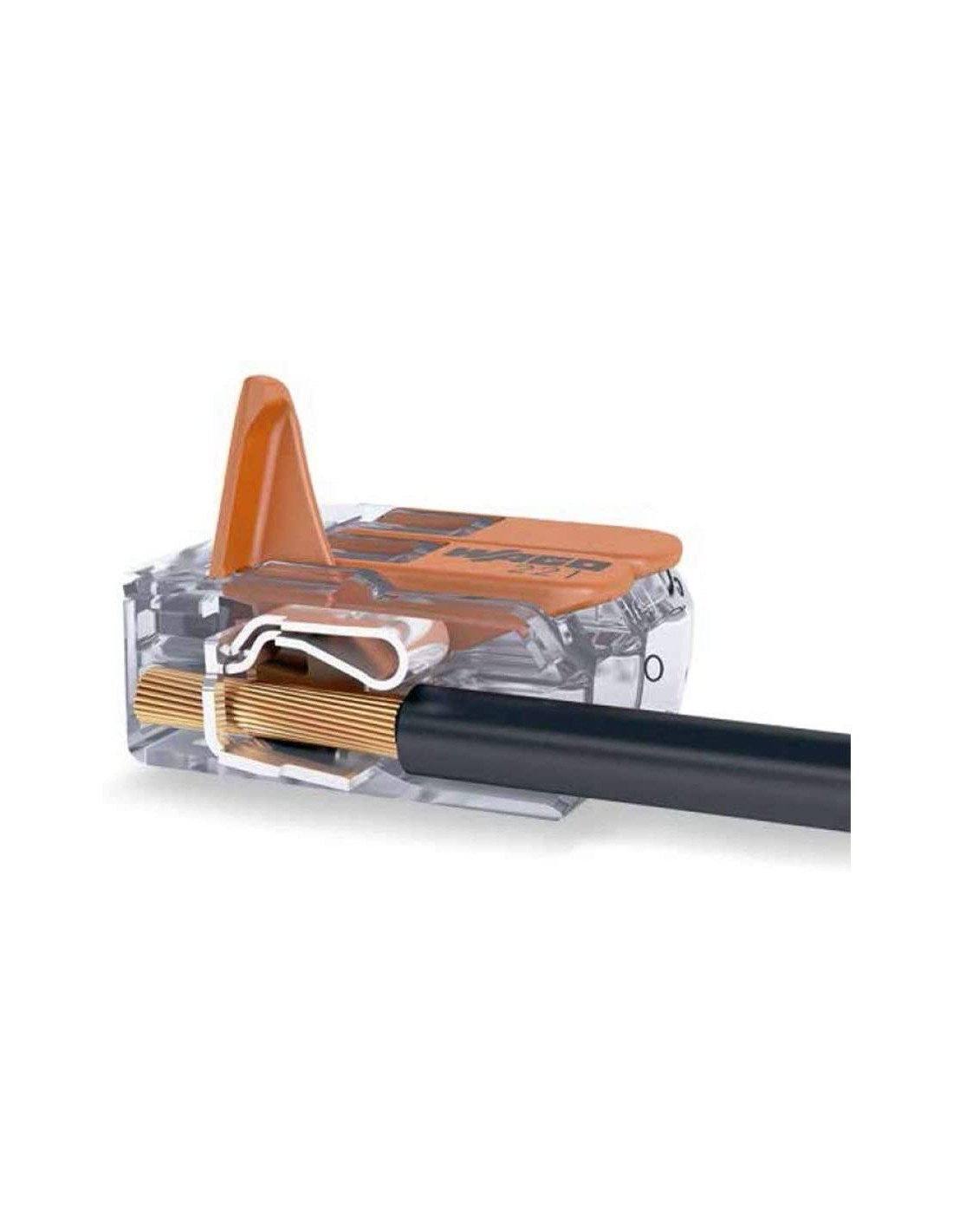 WAGO S221 3 mini bornes de connexion rapide 2 entrées fils souples et  rigides 0.5 à 6mm² - 221-612