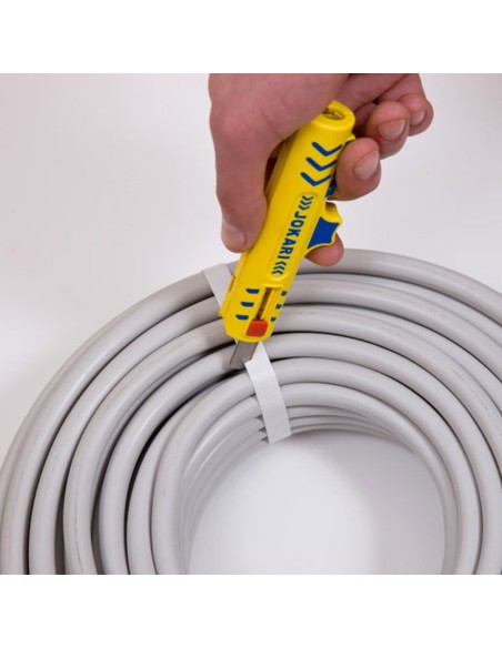 JOKARI Couteau dénudeur et dégaineur pour câbles et fils blindés 