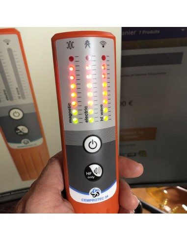 Détecteur d'ondes électromagnétiques CEMPROTEC 34 hautes et basses fréquences
