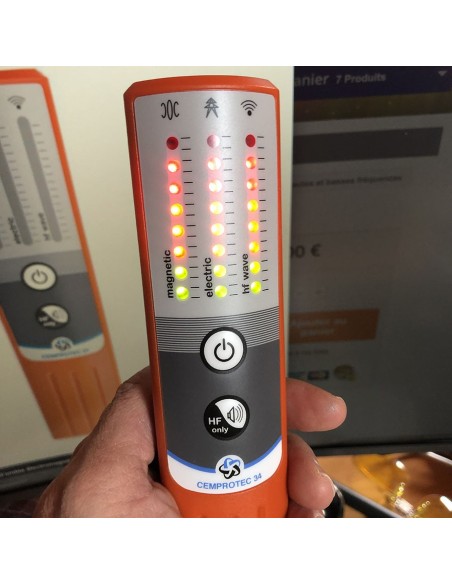 Détecteur d'ondes électromagnétiques CEMPROTEC 34 hautes et basses fréquences