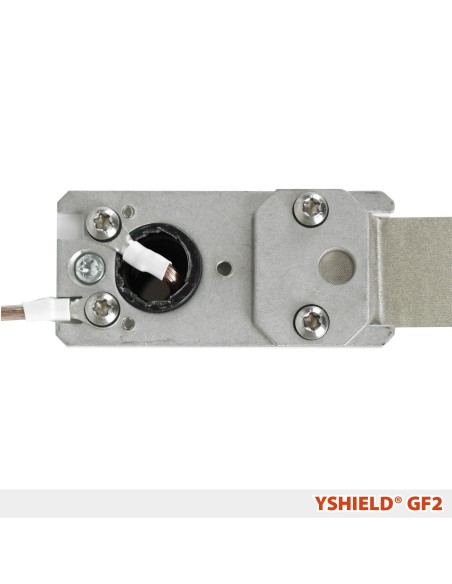 YSHIELD® GF2 | Boîtier de mise à la terre 40x80 mm  pour peinture anti ondes / grillage anti ondes / tissus anti ondes