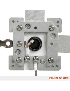YSHIELD® GF3 | Boîtier de mise à la terre 80x80mm pour toiles et peintures anti ondes  2
