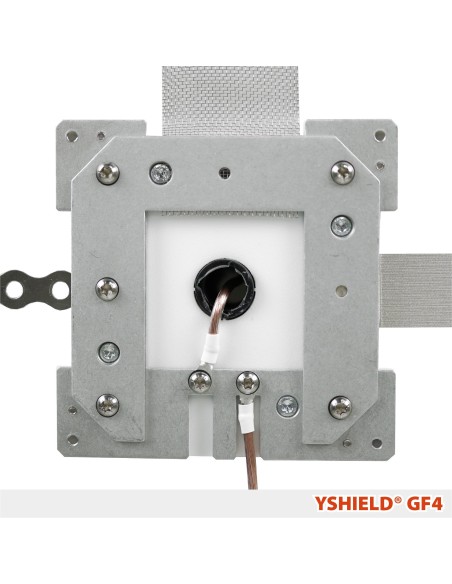 YSHIELD® GF4 | Boîtier de mise à la terre 120x120 mm pour peintures et tissus anti ondes