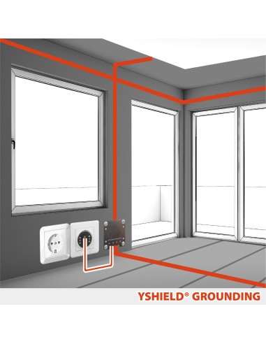 YSHIELD® GSX10 | Ruban de mise à la terre avec colle conductrice - 10m