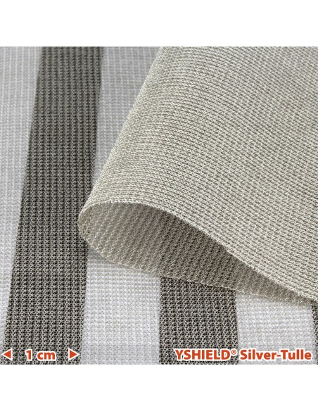 Baldaquin anti ondes en tissu Silver-Tulle