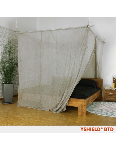 Baldaquin anti ondes en tissu Silver-Tulle