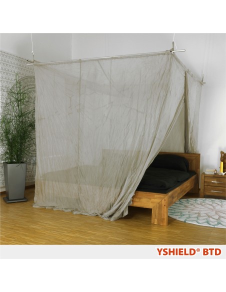 Baldaquin anti ondes en tissu Silver-Tulle