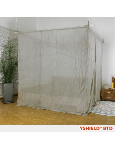 Baldaquin anti ondes en tissu Silver-Tulle