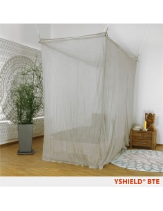 Baldaquin anti ondes en tissu Silver-Tulle (cabine 1 place)