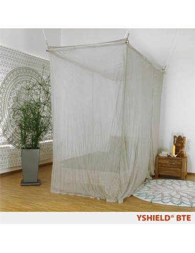 Baldaquin anti ondes en tissu Silver-Tulle (cabine 1 place)