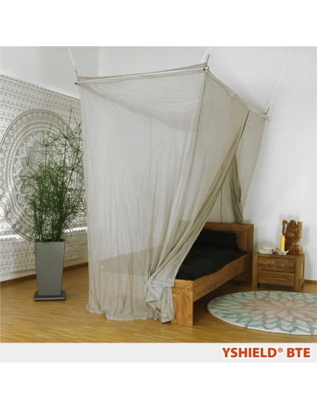 Baldaquin anti ondes en tissu Silver-Tulle (cabine 1 place)