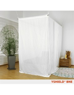 Baldaquin anti-ondes en tissu Swiss Shield Naturell (cabine 1 place)