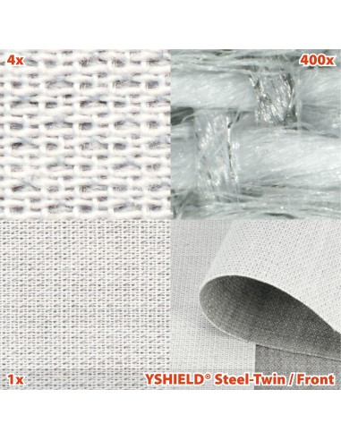 Tissu anti ondes STEEL-TWIN -41 dB protection HF/BF - Largeur 1 m Yshield