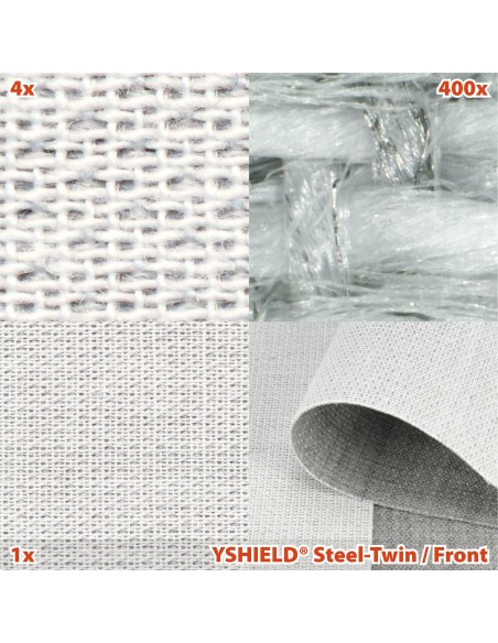 Tissu anti ondes STEEL-TWIN -41 dB protection HF/BF - Largeur 1 m Yshield