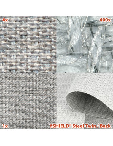Tissu anti ondes STEEL-TWIN -41 dB protection HF/BF - Largeur 1 m Yshield
