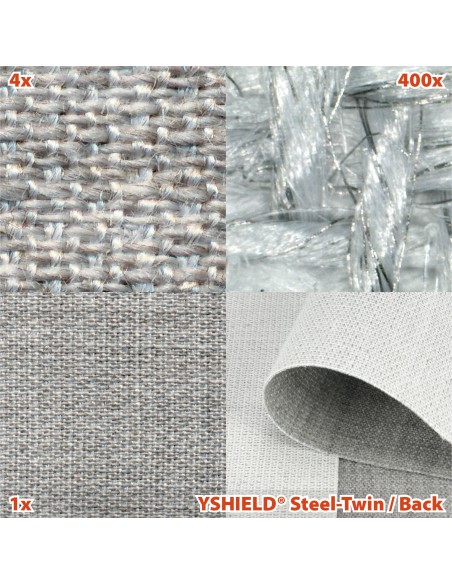 Tissu anti ondes STEEL-TWIN -41 dB protection HF/BF - Largeur 1 m Yshield