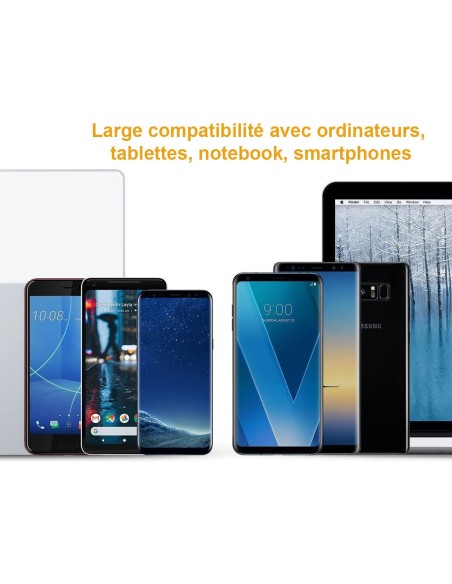 Lot de 2 adaptateurs USB Type C Mâle vers USB A Femelle 