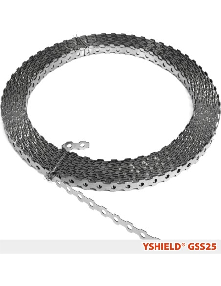 Bande perforée GSS25 - pour raccords et mise à la terre des grillages de blindage électromagnétique