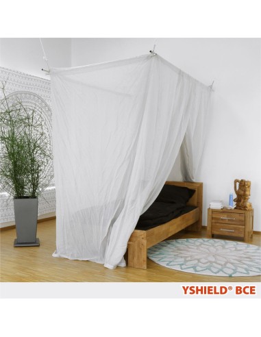 Baldaquin cabine 1p en SILVER-COTTON -42 dB protection ondes HF/BF - Yshield