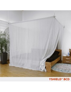 Baldaquin cabine 2p en SILVER-COTTON -42 dB protection ondes HF/BF - Yshield 2
