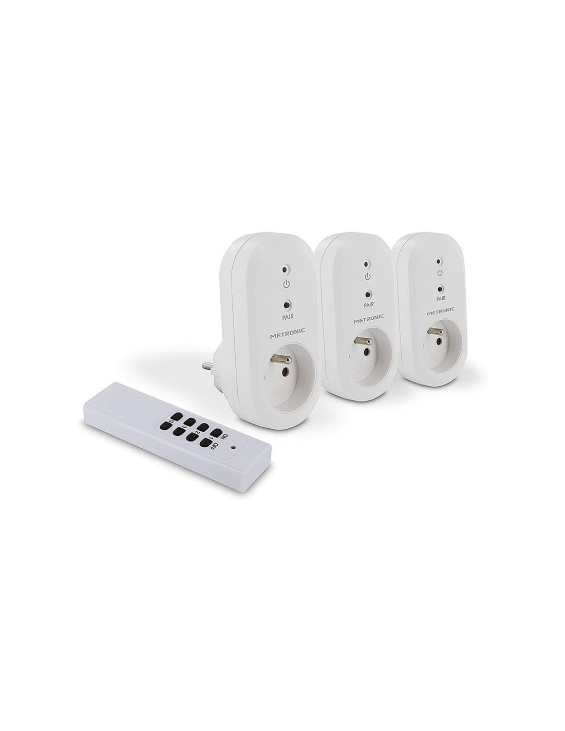 Prises de courant sans fil avec télécommande, portée de 30M, prise de  courant sans fil de 2300W pour lampes de table et appareils ménagers, 3  prises avec 1 télécommande, blanc : : Bricolage