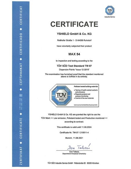 Peinture Yshield MAX54 anti ondes hautes et basses fréquences