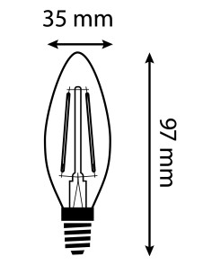 Ampoule Pure-Z-Neo Candle LED E14 4 W, 400 lm, A++, BioLicht 2