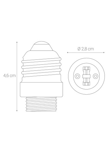 Adaptateur E27 pour Ampoule G9 Halogène ou à LED Adaptateur E27 pour Ampoule G9 Halogène ou à LED