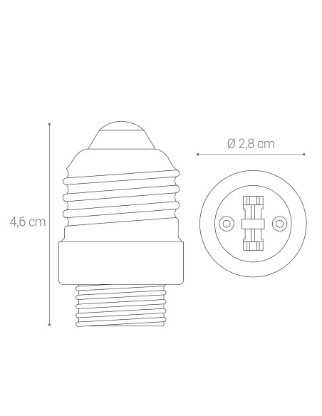 Adaptateur E27 pour Ampoule G9 Halogène ou à LED Adaptateur E27 pour Ampoule G9 Halogène ou à LED