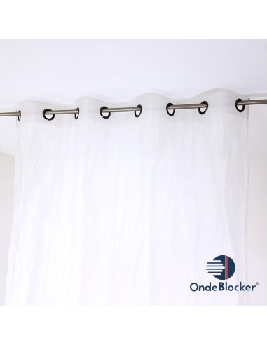 Rideaux anti-ondes à oeillets, atténuation jusqu’à - 55,60 dB (tissu onde blocker)
