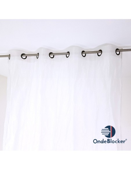 Rideaux anti-ondes à oeillets, atténuation jusqu’à - 55,60 dB (tissu onde blocker)
